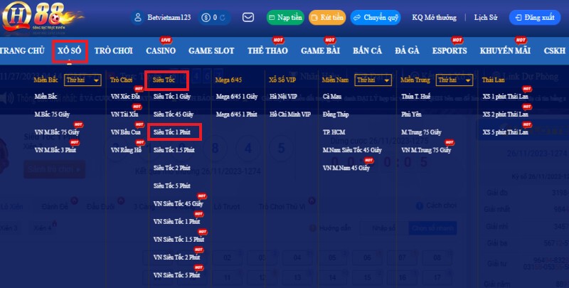Các bước chơi xổ số siêu tốc 1 phút như thế nào?
